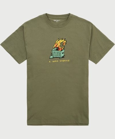 Carhartt WIP T-shirts S/S WARM EMBRACE T-SHIRT I032390 Grøn